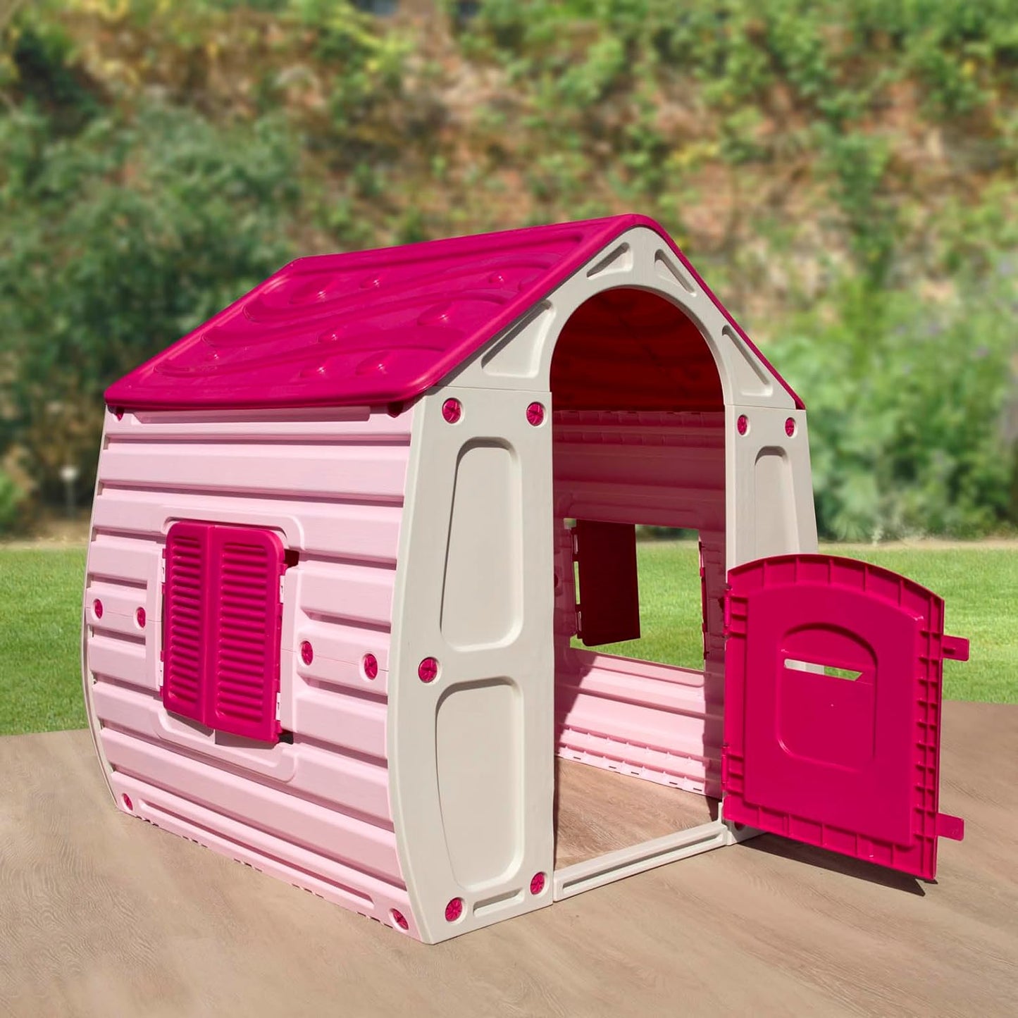 Pink Children's Playhouse / Wendy House - Suitable For In Or Outdoors